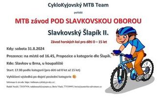 MTB závod POD SLAVKOVSKOU OBOROU - Slavkovský Šlapík II.