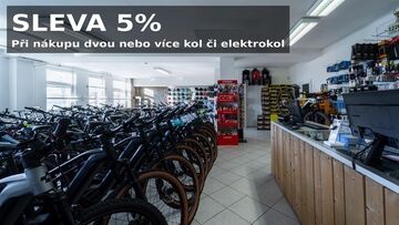 Sleva 5% při nákupu 2 ks kol / elektrokol